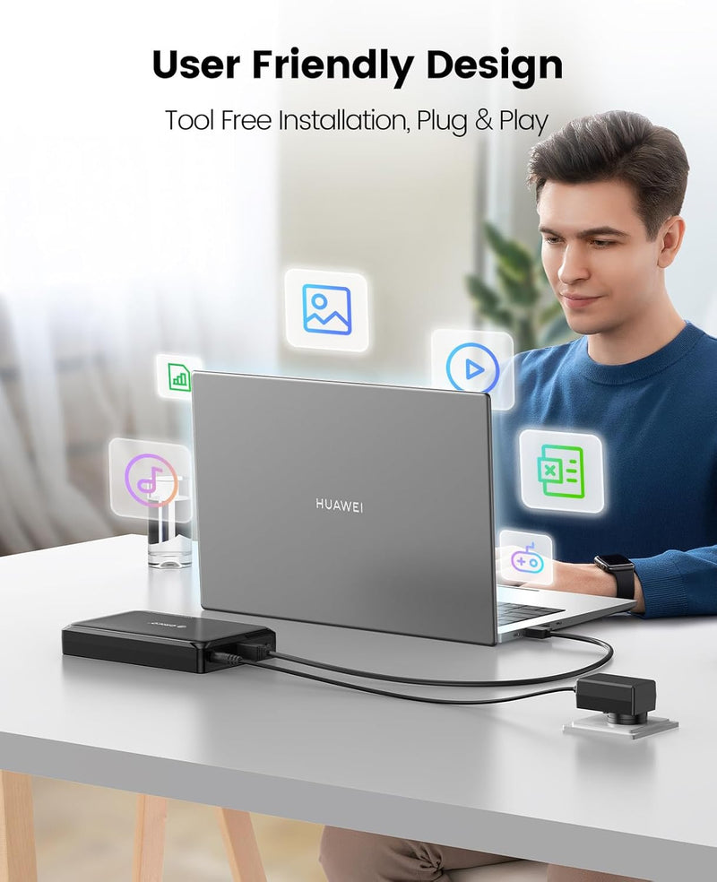 ORICO 3.5 inch Tool-Free External Hard Drive Enclosure DDW35-U3-UK-BK-BP