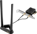 ASUS PCE-BE92BT BE9400 WiFi 7 PCI-E Adapter with 2 external antennas and magnetized base (NE-APBE92B)