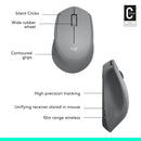 Logitech Silent Plus M331 Wireless Mouse 靜音無線滑鼠 - Grey 灰色 910-004919 原裝行貨