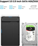 ORICO 3.5 inch Tool-Free External Hard Drive Enclosure DDW35-U3-UK-BK-BP