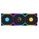 LIAN LI UNI FAN SL Wireless LCD Reverse Blade 反葉 120mm (3 in 1) Case Fan - BLACK (12RSLLCD1W3B)