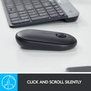 Logitech PEBBLE M350 Wireless Mouse 纖薄靜音無線藍牙滑鼠 - Graphite 石墨灰色 910-005602 原裝行貨
