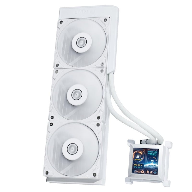 LIAN LI HydroShift LCD 360S White White 360mm Liquid CPU Cooler (HSLCD36SW) 