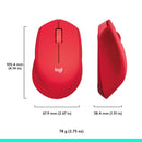 Logitech Silent Plus M331 Wireless Mouse 靜音無線滑鼠 - Red 紅色 910-004918 原裝行貨