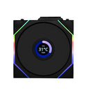 LIAN LI UNI FAN TL Wireless LCD 120mm Case Fan - BLACK (12TLLCD1W1B)