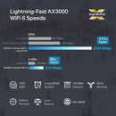 TP-Link Omada EAP650 AX3000 Gigabit Dual Band Ceiling Mount Wifi 6 Access Point with PoE+ (TP-NE-EAP650)