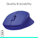 Logitech Silent Plus M331 Wireless Mouse 靜音無線滑鼠 - Blue 藍色 910-004948 原裝行貨