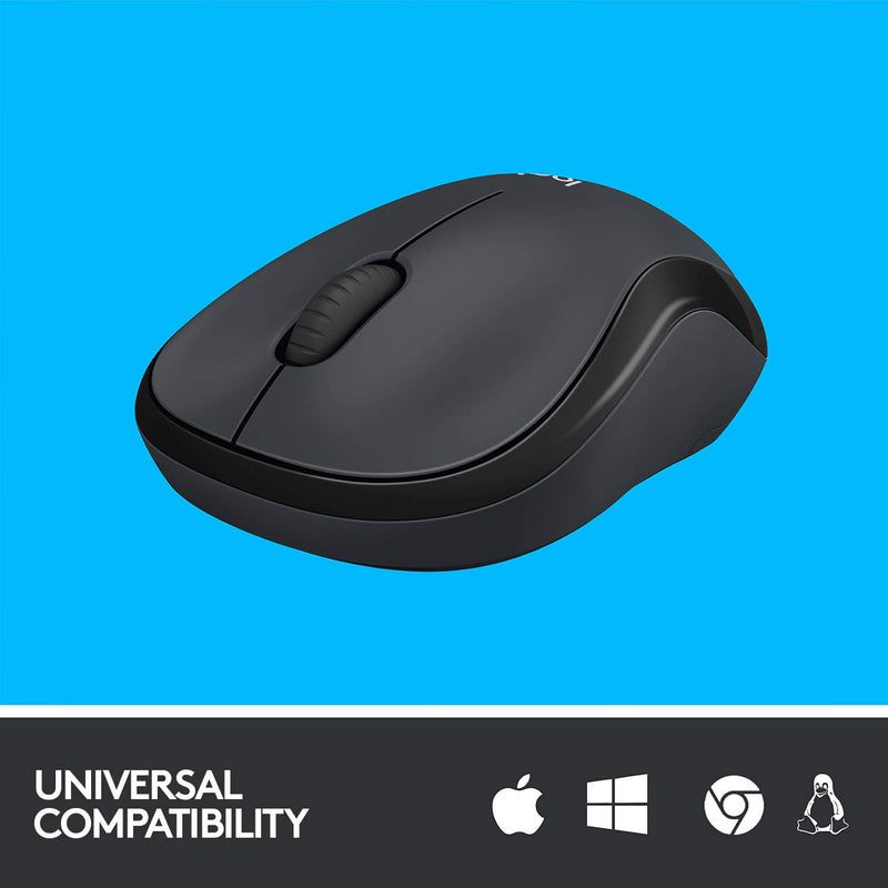 Logitech M221 Silent 無線靜音滑鼠 - Carbon Black 炭黑色 910-004886 原裝行貨