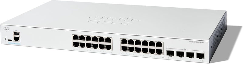Cisco Catalyst 1300 24-Port Gigabit Ethernet + 4xSFP Advanced Security Managed Switch (C1300-24T-4G-UK/NE-1324T4G)