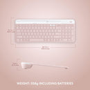 Logitech K580 Slim Multi-Device Wireless Keyboard (English Version) - Rose Pink 玫瑰粉色 920-011329 原裝行貨