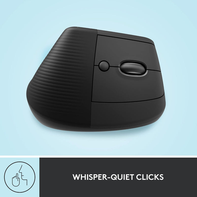 Logitech Lift 人體工學垂直無線滑鼠 - Graphite 石墨灰色