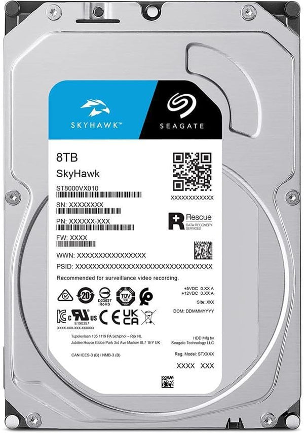 Seagate 8TB SkyHawk ST8000VX010 Surveillance 3.5" SATA 7200rpm 256MB Cache HDD