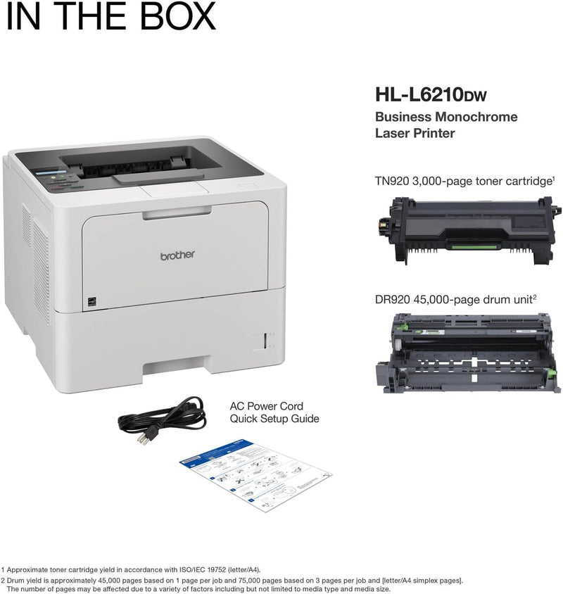 Brother HL-L6210DW black and white laser printer 