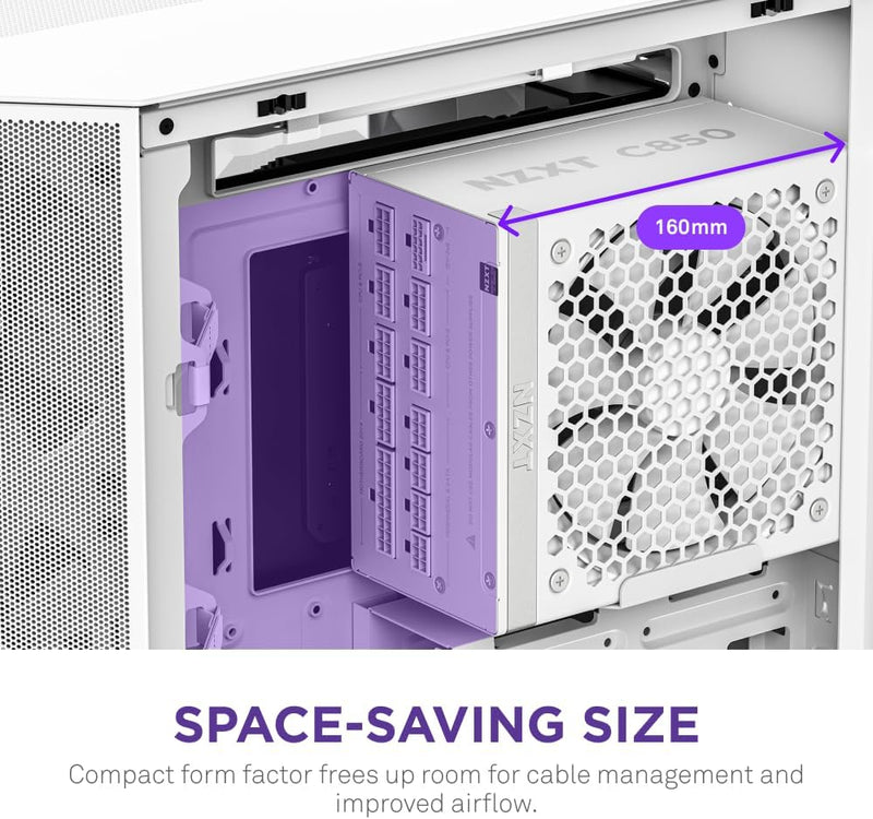 NZXT 850W C850 Gold Matte White 白色 ATX3.1 80Plus Gold Full Modular Power Supply (PA-8G2BW-UK)