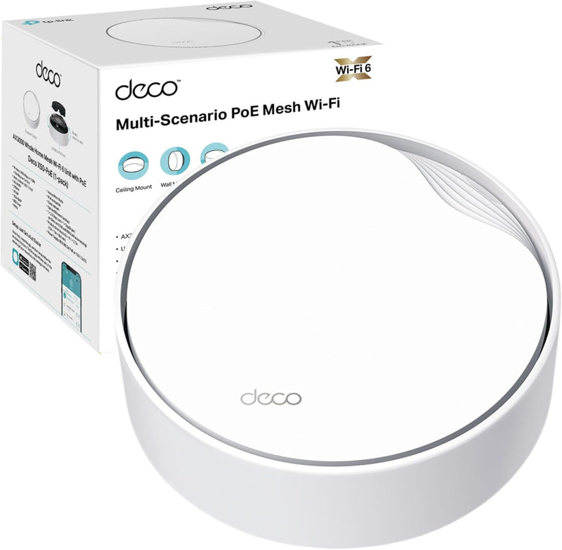 TP-Link Deco X50-PoE AX3000 Whole Home Mesh WiFi 6 System + PoE(12v) (1件裝)