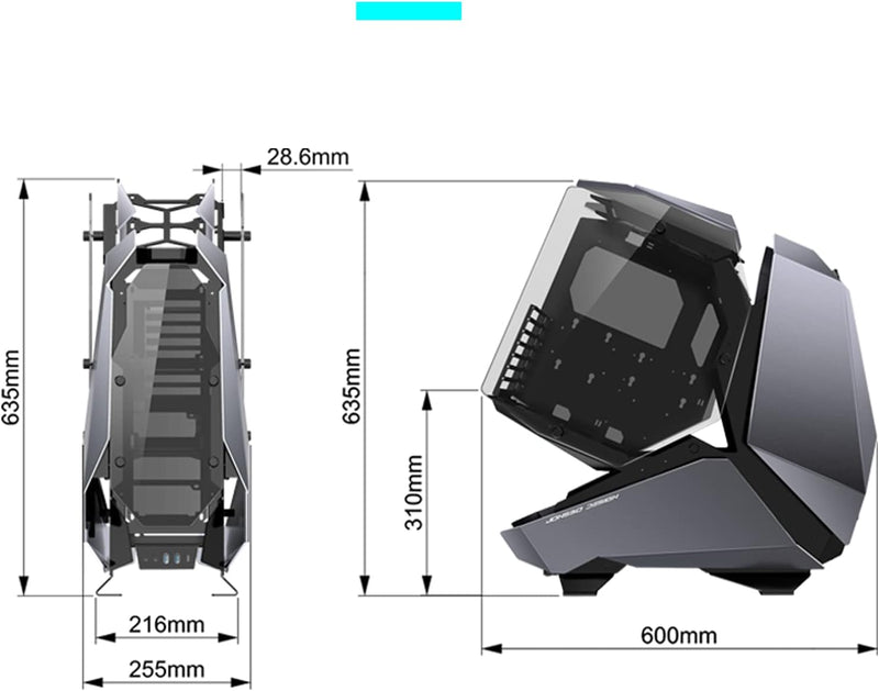 JONSBO MOD-5 Gray 灰色 Tempered Glass ATX Case