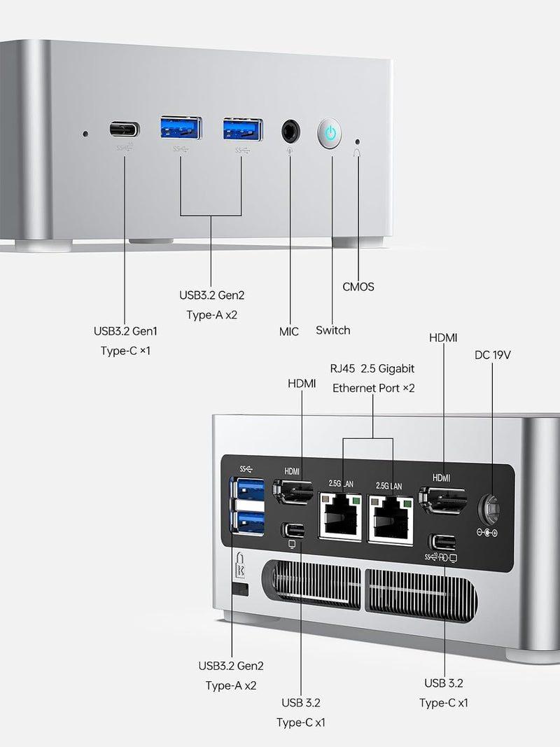 Minisforum CS-MNAB6L NAB6 Lite Mini PC (Intel i5-12600H / 16GB Ram / 1TB SSD / Windows 11 Pro)
