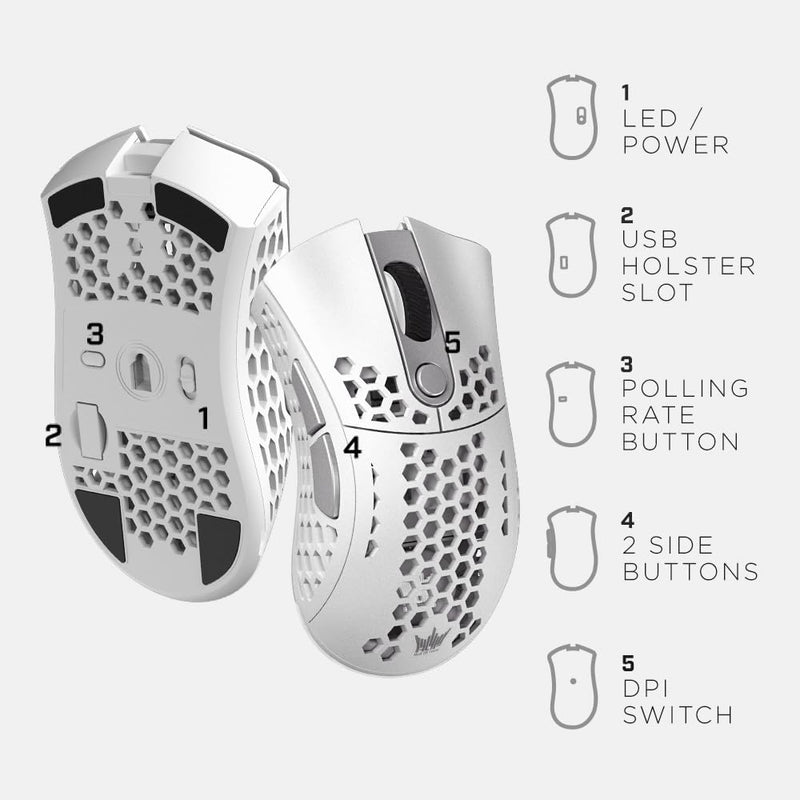 GALAX HOF ACE Wireless Wireless Gaming Mouse-White 