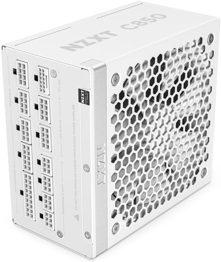 NZXT 850W C850 Gold Matte White 白色 ATX3.1 80Plus Gold Full Modular Power Supply (PA-8G2BW-UK)
