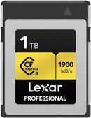Lexar GOLD SERIES 1TB PROFESSIONAL CFexpress™ TYPE B CARD (up to 1900MB/s read, 1500MB/s write) LCXEXPR001T-RNENG