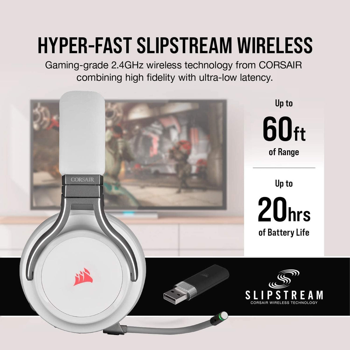 新品同様 CORSAIR VIRTUOSO RGB WIRELESS 至抵優惠】Corsair VIRTUOSO RGB Wireless High-Fidelity Gaming