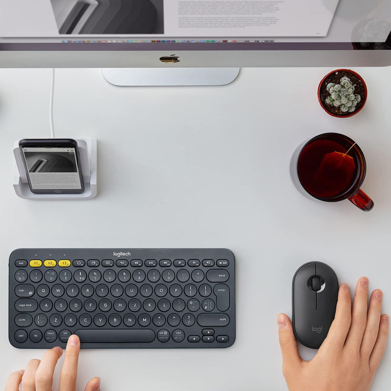Logitech K380 Multi-tasking Bluetooth Keyboard (Chinese Version) - Graphite Graphite Gray 920-007592 Original Licensed
