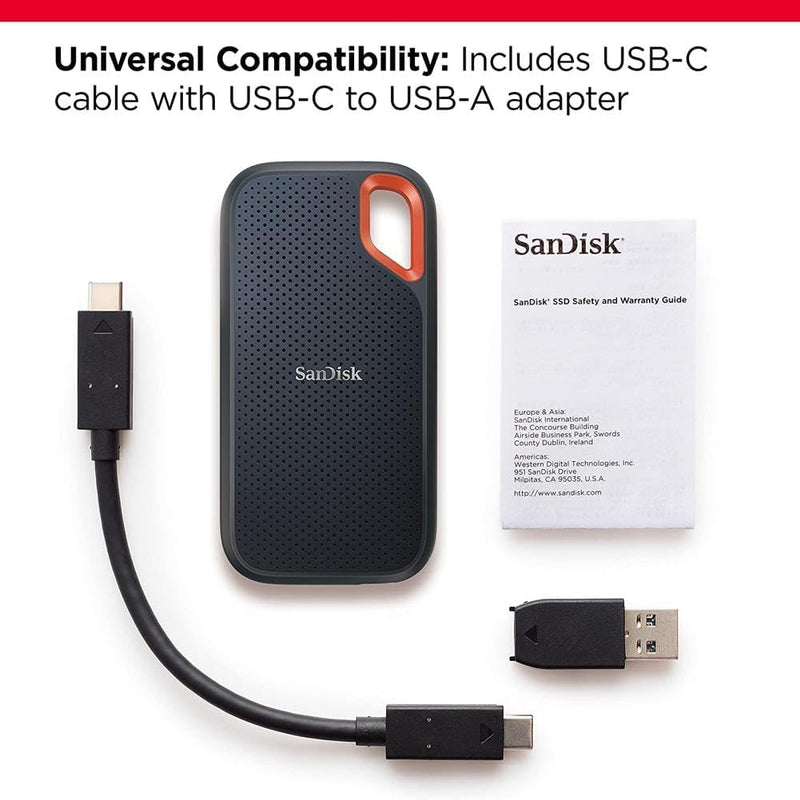SanDisk 1TB Extreme E61 V2 黑色 USB 3.2 Gen 2 Portable SSD SDSSDE61-1T00-G25