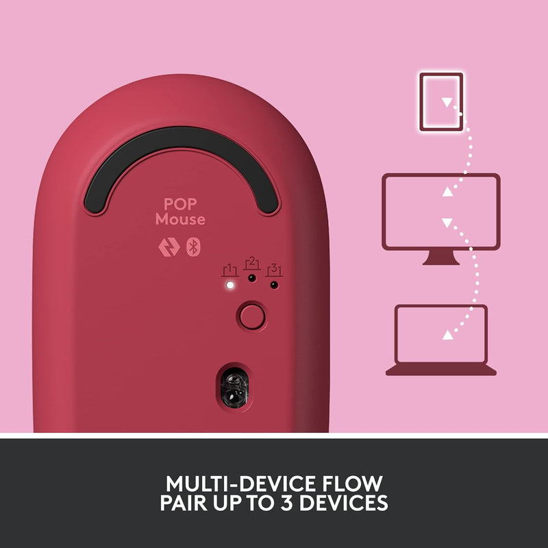 Logitech POP Wireless Mouse with Emoji Button Function - Heartbreaker Rose 910-006516 Original licensed product 