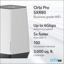 NETGEAR Orbi Pro SXR80 AX6000 Tri Band Mesh WiFi 6 System