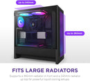 NZXT H5 FLOW RGB (2024) Black 黑色 Tempered Glass ATX Airflow Case CC-H52FB-R1