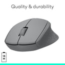 Logitech Silent Plus M331 Wireless Mouse 靜音無線滑鼠 - Grey 灰色 910-004919 原裝行貨
