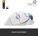 Logitech Ergo M575. Trackball Mouse 無線軌跡球滑鼠 - White 白色 910-005981 原裝行貨