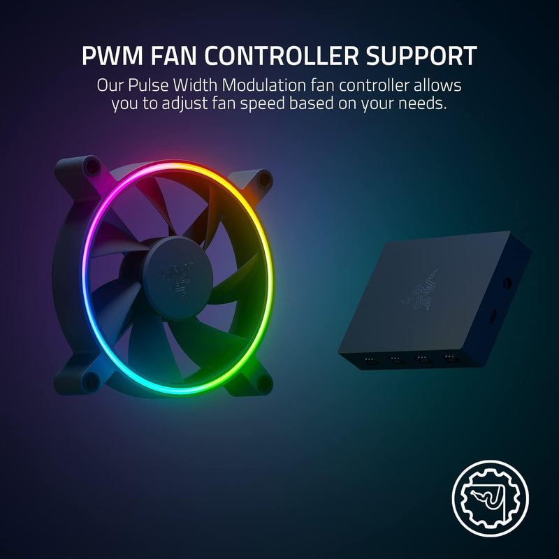Razer Kunai Chroma 120mm ARGB LED PWM Performance Fan RC21-01800100-R3M1 