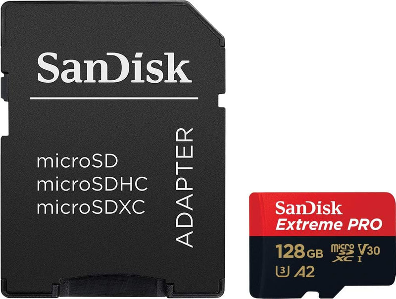 SanDisk 128GB Extreme Pro microSDXC (A2, V30, UHS-I/U3, 200R/90W MB/s) SDSQXCD-128G-GN6MA 772-4528