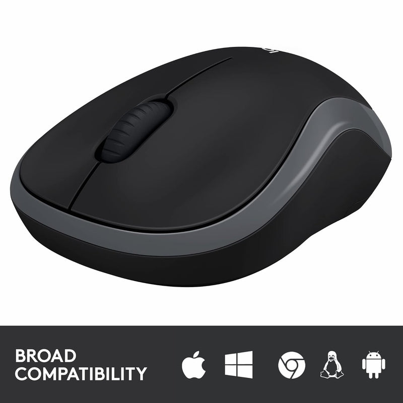 Logitech M185 Wireless Mouse-Fog Gray 910-002258 Original licensed product 