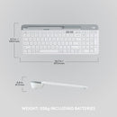 Logitech K580 慳位靜音多工藍牙鍵盤 (中文版) - White 白色 920-009213 原裝行貨