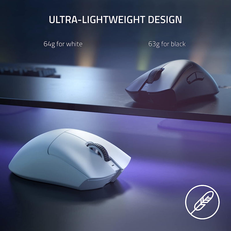 Razer DeathAdder V3 Pro - White White Ultra-Lightweight Wireless Ergonomic Gaming Mouse RZ01-04630200-R3A1