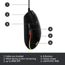 Logitech G203 Lightsync Gaming Mouse 6 鍵遊戲滑鼠 - Black 黑色 910-005790 原裝行貨
