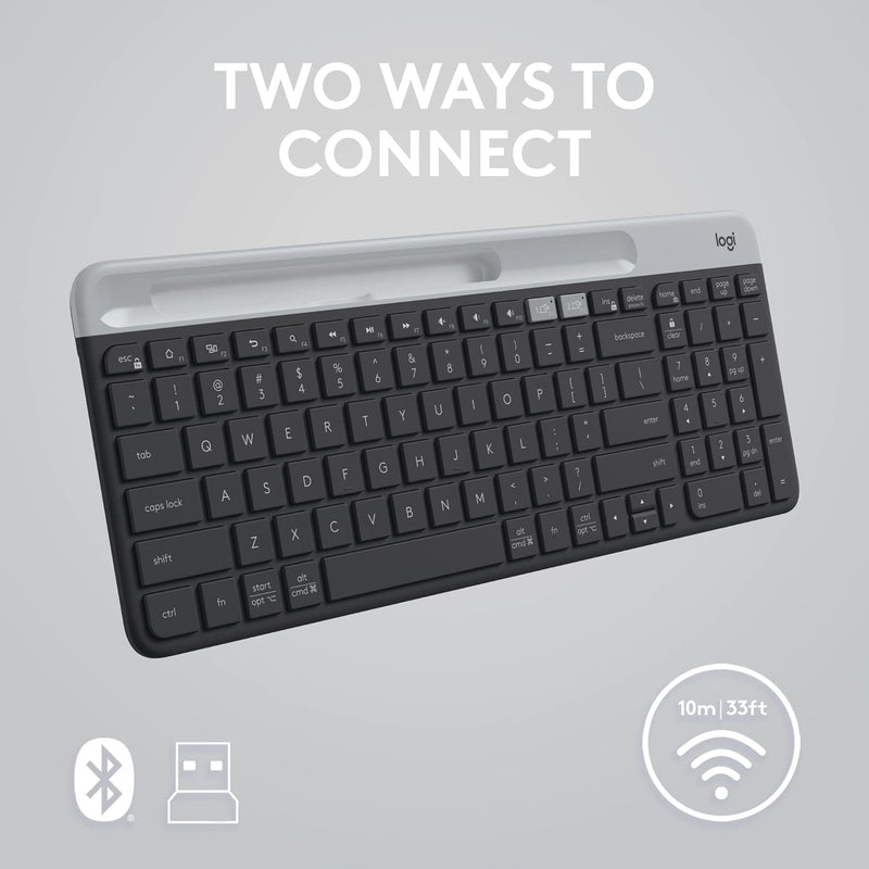 Logitech K580 Slim Multi-Device Wireless Keyboard (English Version) - Graphite 石墨灰色 920-009210 原裝行貨