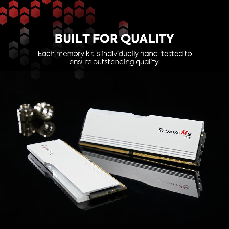 G.SKILL 32GB Kit (2x16GB) Ripjaws M5 RGB White 白色 F5-6400J3648F16GX2-RM5RW DDR5 6400MHz Memory