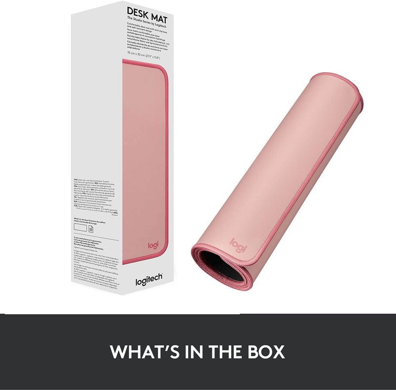 Logitech Studio Desk Mat 桌面滑鼠墊 - Rose Pink 玫瑰粉色 956-000045 原裝行貨
