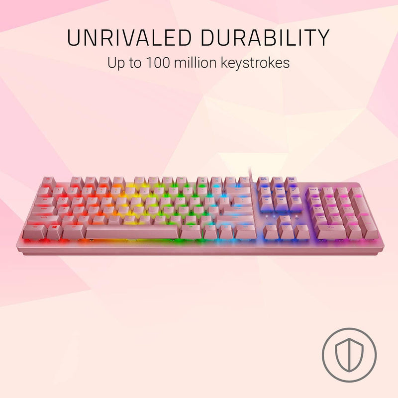 Razer Huntsman V2 Tenkeyless - Quartz 粉紅色 (線性紅軸) 無數字鍵光學遊戲鍵盤 RZ03-03942000-R3M1