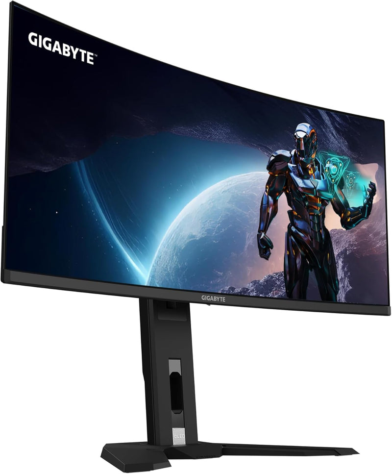 GIGABYTE 34" MO34WQC2 2K WQHD QD-OLED 240Hz 1800R 曲面電競顯示器