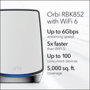 NETGEAR Orbi RBK852 AX6000 Tri-Band Mesh WiFi 6 System (2件裝)