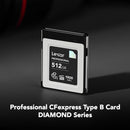 Lexar DIAMOND SERIES 512GB PROFESSIONAL CFexpress™ TYPE B CARD (up to 1900MB/s read, 1700MB/s write) LCXEXDM512G-RNENG