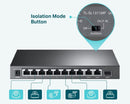 TP-Link TL-SL1311MP 8 Port 10/100 Mbps 3 Port Gigabit Desktop Switch with 8 Port PoE+ (124W)