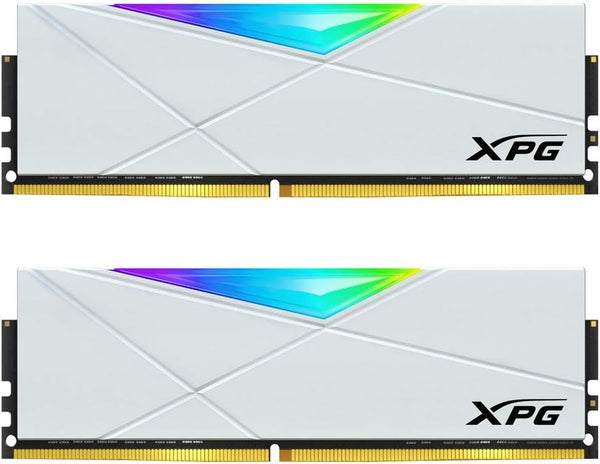 ADATA 16GB Kit (2x8GB) XPG SPECTRIX D50 White AX4U36008G18I-DW50 RGB DDR4 3600MHz Memory 