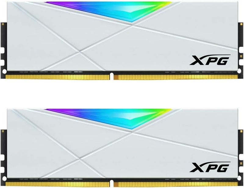 ADATA 16GB Kit (2x8GB) XPG SPECTRIX D50 White AX4U32008G16A-DW50 RGB DDR4 3200MHz Memory 