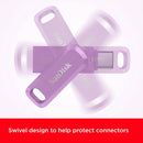 SanDisk 256GB Ultra Dual Drive Go Lavender (薰衣草紫) Flash Drive 隨身碟 (USB 3.2 Gen 1 400MB/s) SDDDC3-256G-G46L 772-4613