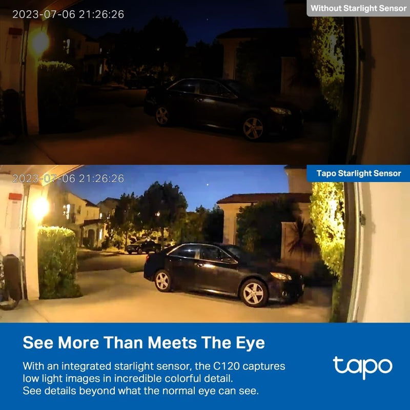 TP-Link Tapo C120 2K QHD Indoor/Outdoor Wired Security Camera